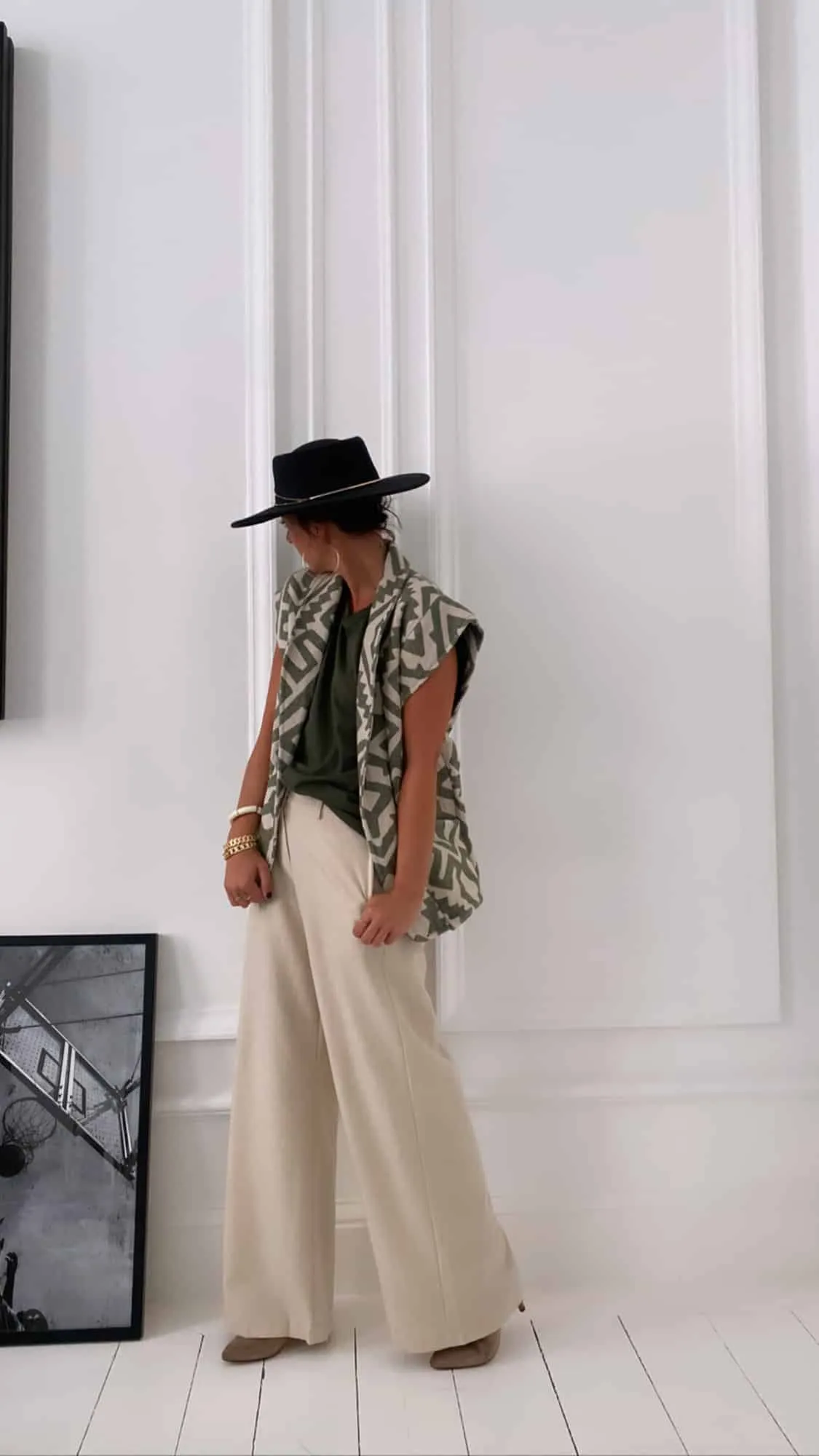 Veste épaulettes kaki à motifs