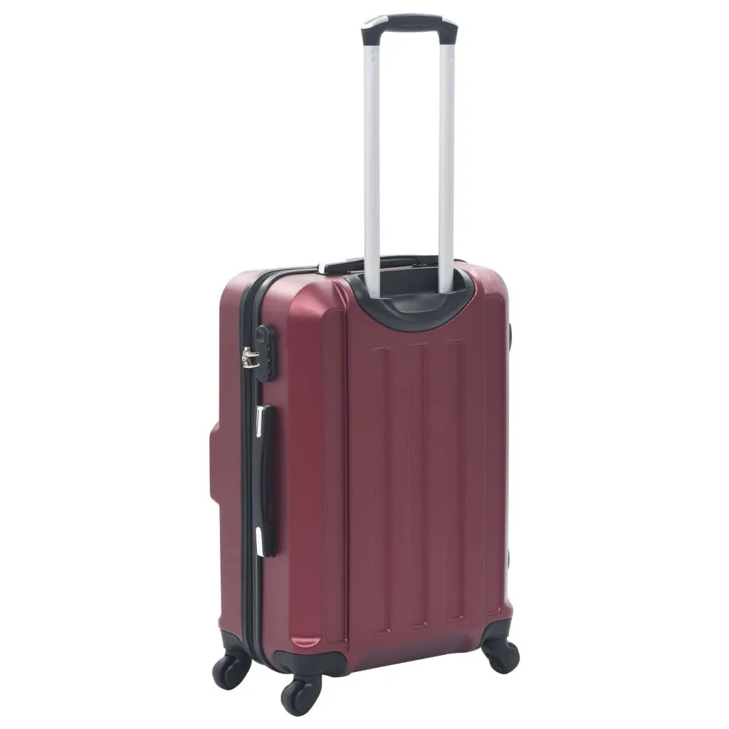 vidaXL Valise rigide 3 pcs Rouge bordeaux ABS | vidaxl-fr