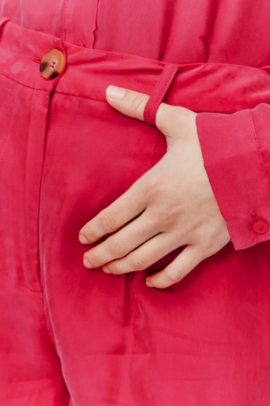 Wide High Waisted Pink Fuchsia Pants - Online Shopping, Affordable Prices.